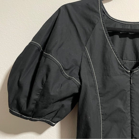 MADEWELL Puff-Sleeve Drop-Waist Midi Dress - Picture 10 of 12